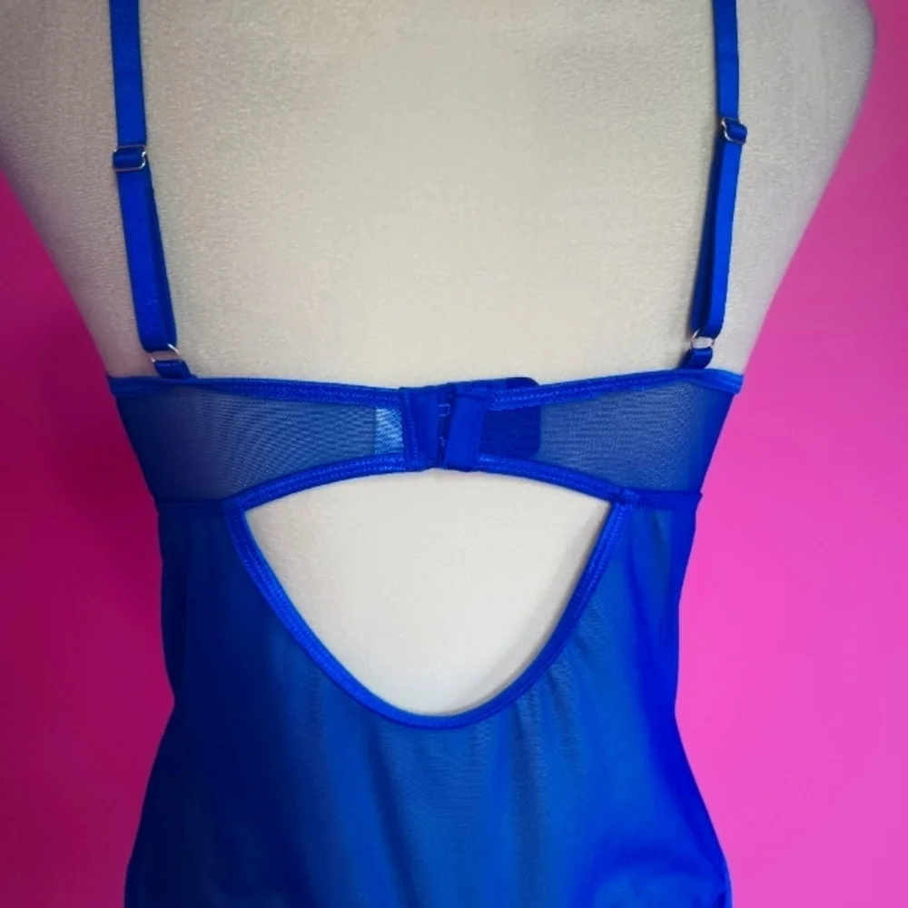 Royal Blue Sexy Lace Corset Bodice (Size XL)